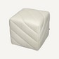 Pouf en tissu crème