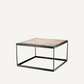 Table d'appoint en bronze et marbre beige Quinta