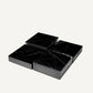 Table basse en bronze et marbre noir (lot de 4)