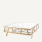 Table basse carrée en laiton brossé