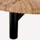Table basse noire en jonc de mer