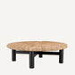Table basse noire en jonc de mer
