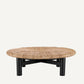 Table basse noire en jonc de mer