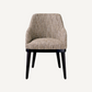 Chaise de salle à manger avec accoudoirs en tissu beige