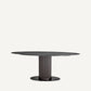 Table extérieure ovale en bronze et céramique