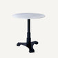 Table ronde extérieure en marbre blanc