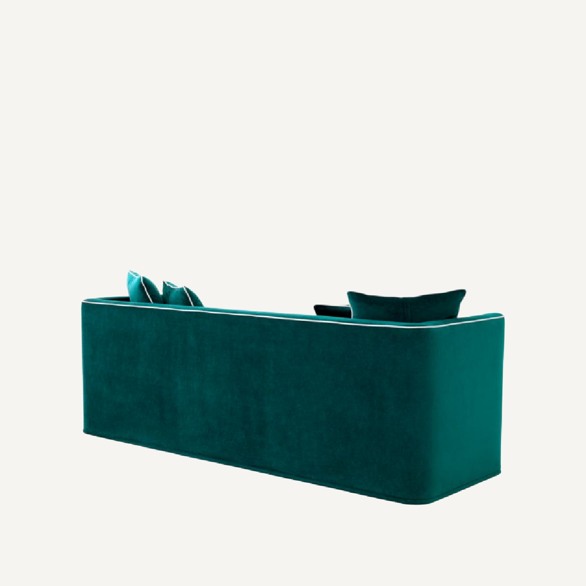 Canapé 3 places en velours turquoise