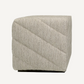 Pouf en tissu greige
