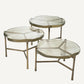 Table basse dorée en verre soufflé (lot de 3)