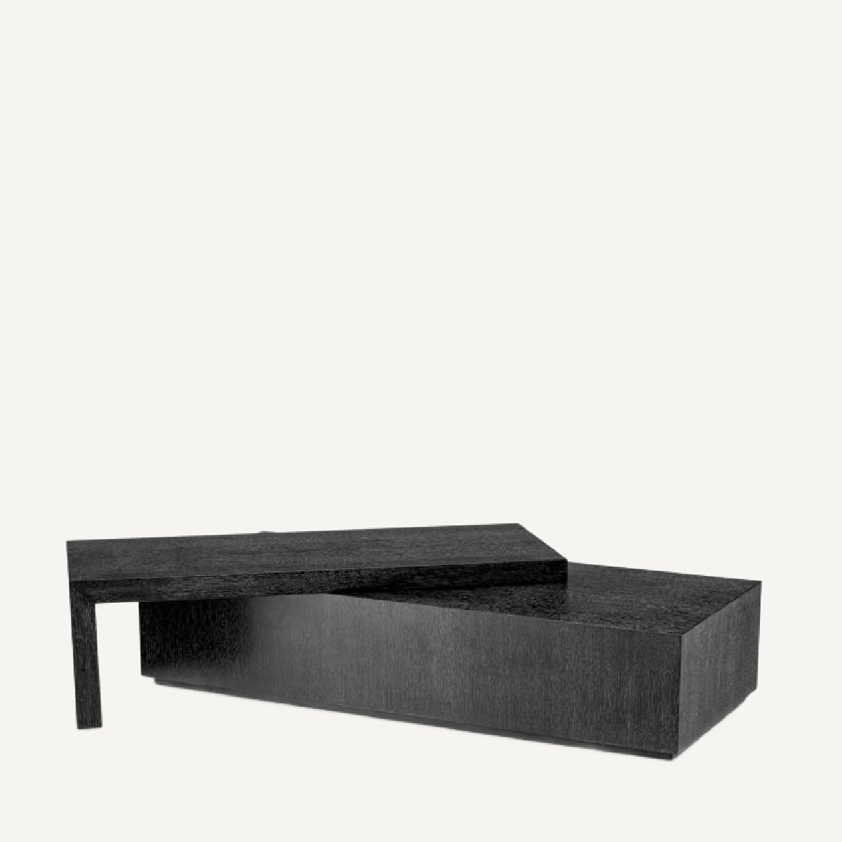Table basse en chêne anthracite (lot de 2)