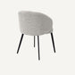 Chaise de salle à manger avec accoudoirs bouclé gris (lot de 2)