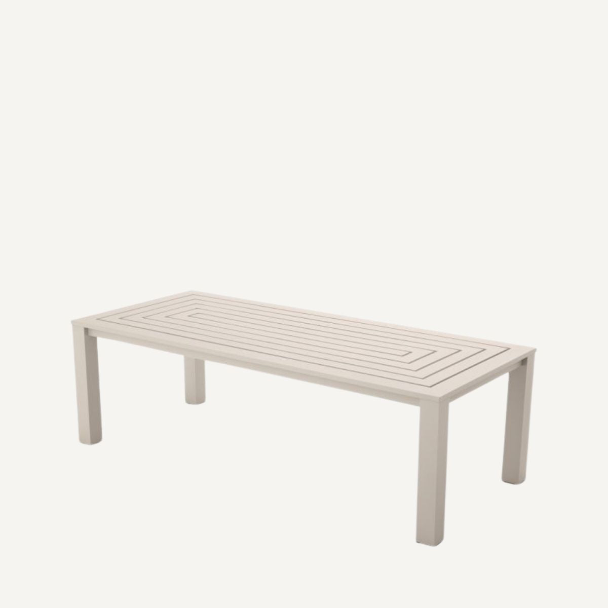 Table extérieure en métal sable