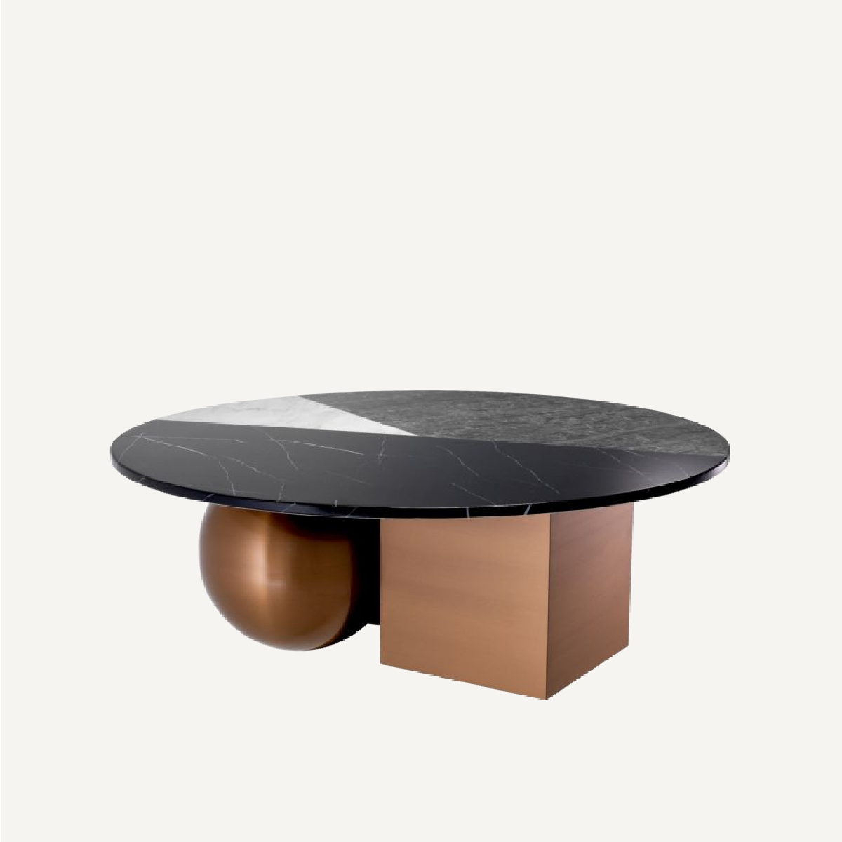 Table basse cuivrée en céramique