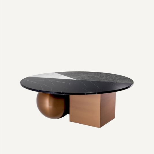 Table basse cuivrée en céramique