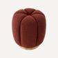 Pouf bouclé rouge