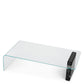 Table basse en marbre noir et verre transparent