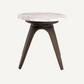 Table d'appoint ronde en marbre blanc