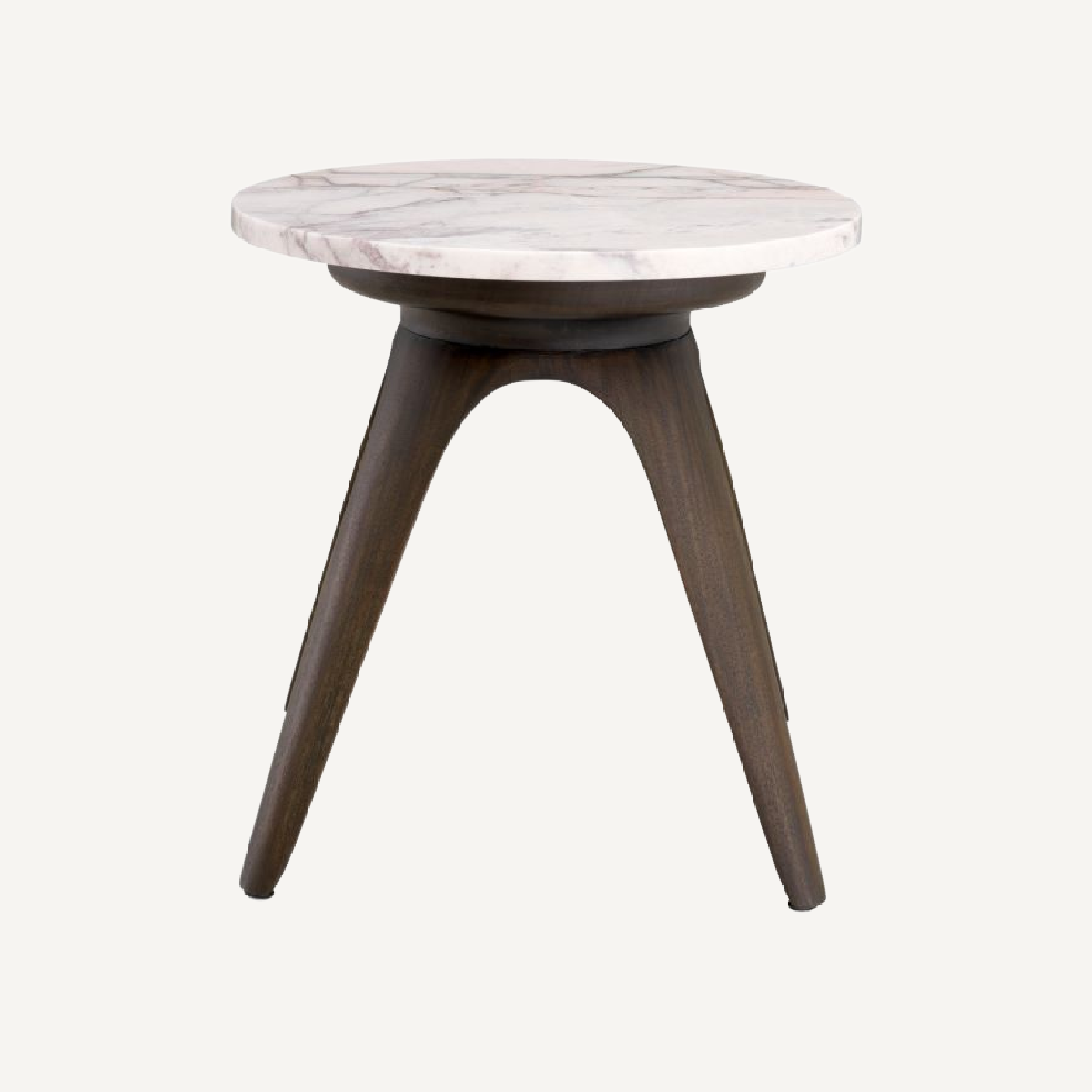 Table d'appoint ronde en marbre blanc