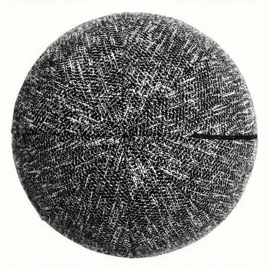 Coussin rond en tissu noir Cambon L