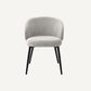 Chaise de salle à manger avec accoudoirs bouclé gris (lot de 2)