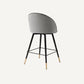 Chaise de comptoir en velours gris clair (lot de 2)