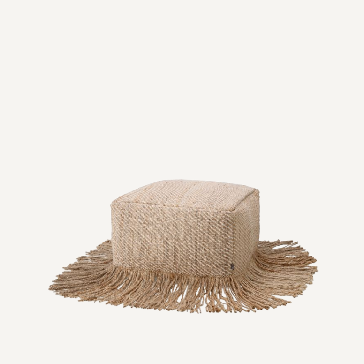 Pouf en jute beige