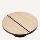 Table basse en bronze et travertin