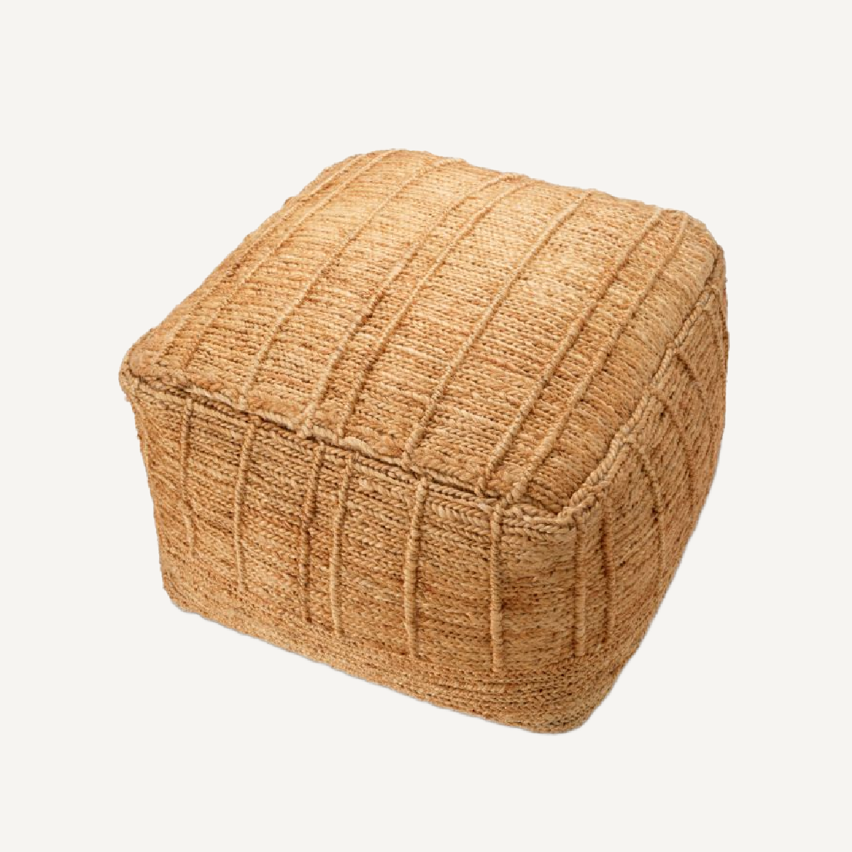 Pouf en jute marron