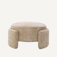 Pouf en tissu sable