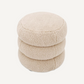 Pouf molletonné crème