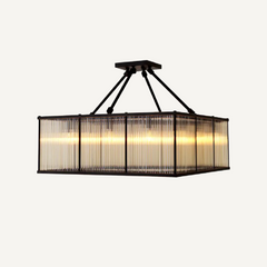 Square Bronze Ceiling Light Fixture