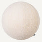 Coussin rond bouclé crème S