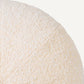 Coussin rond bouclé crème S