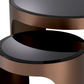 Table d'appoint cuivrée en verre noir (lot de 2)