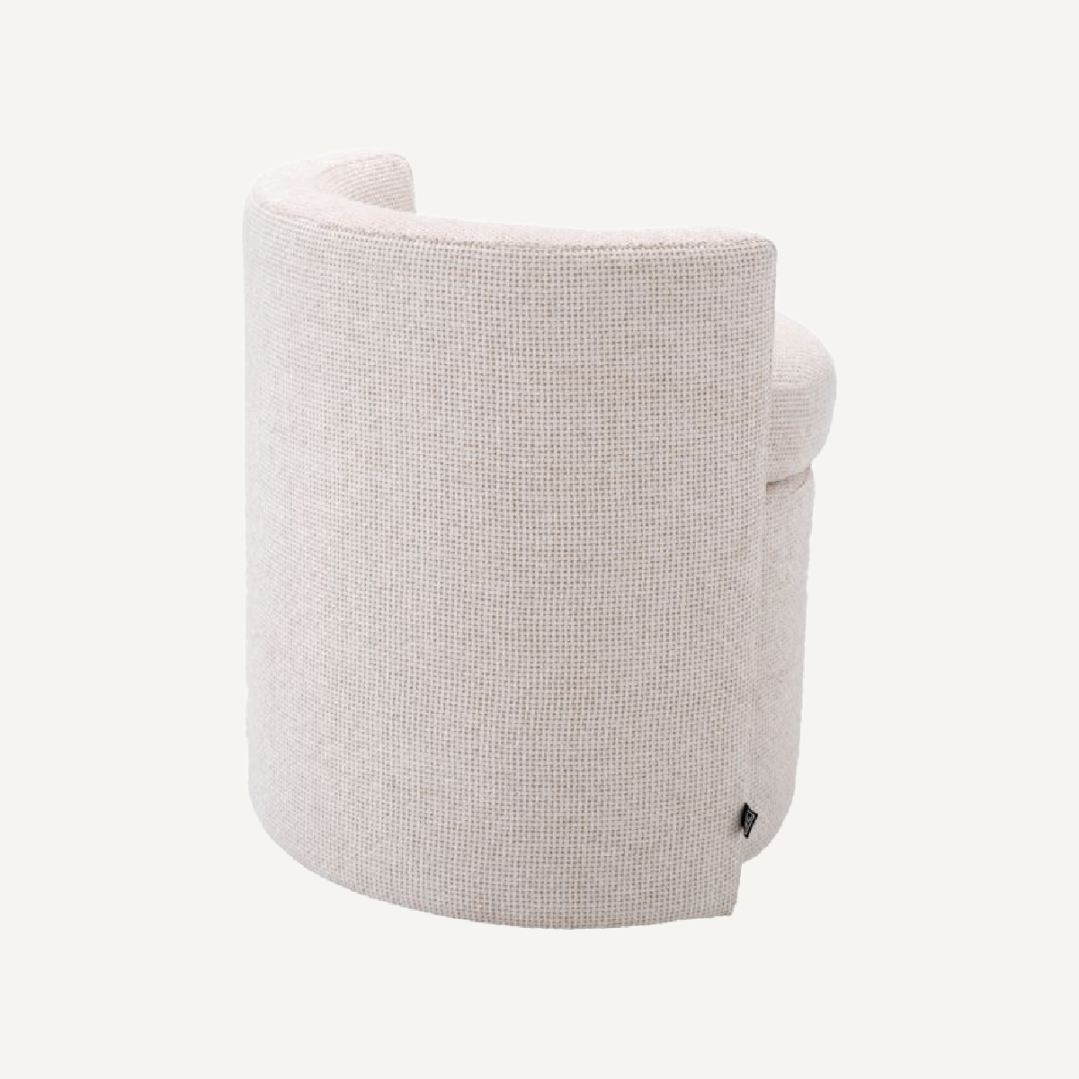 Tabouret en tissu blanc cassé