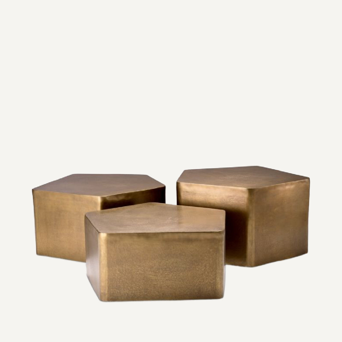 Table basse en laiton (lot de 3)