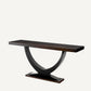 Console en eucalyptus fumé brillant