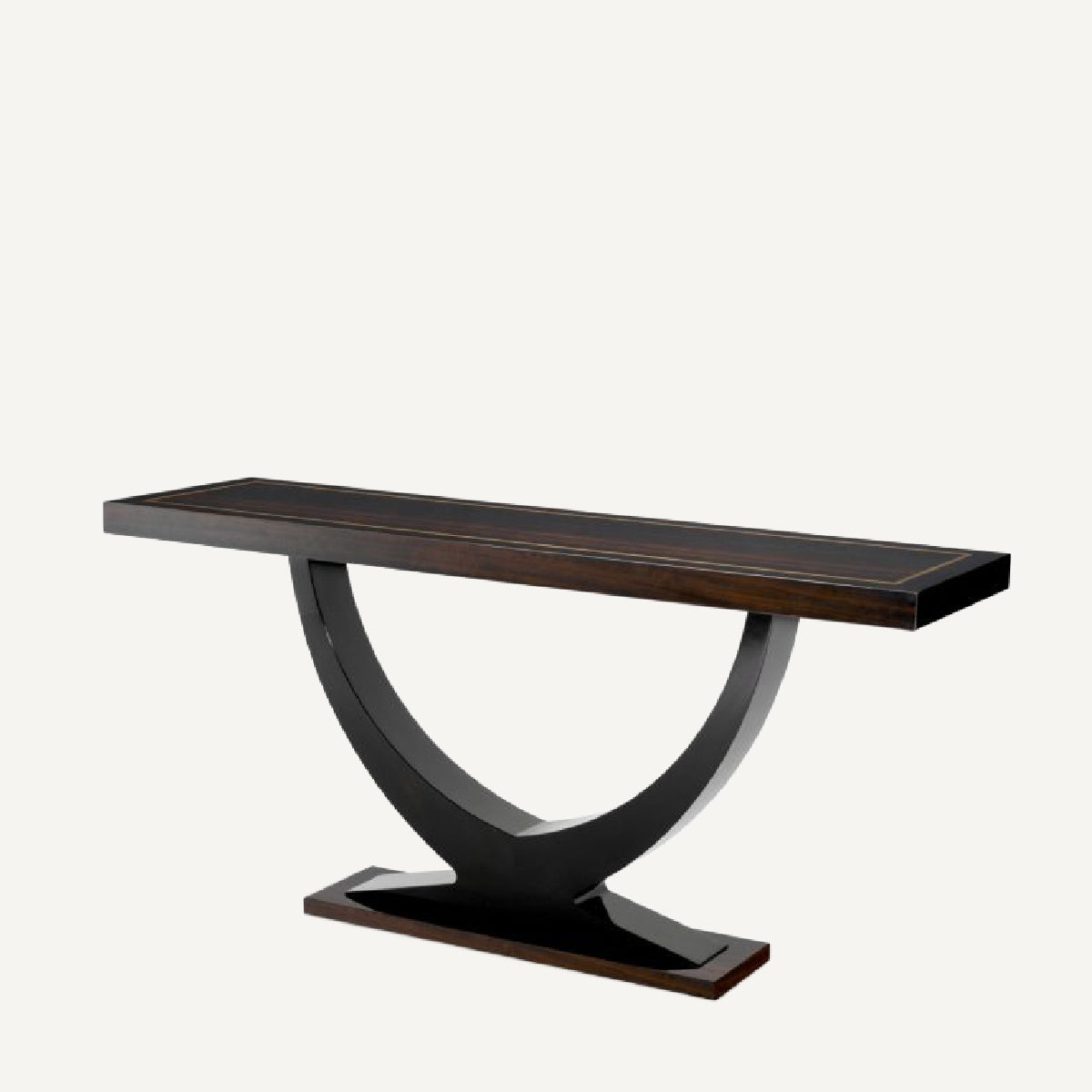 Console en eucalyptus fumé brillant