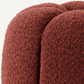 Pouf bouclé rouge