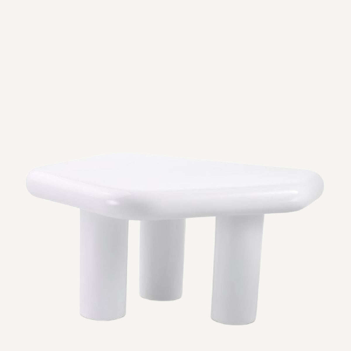 Table d'appoint en résine blanche