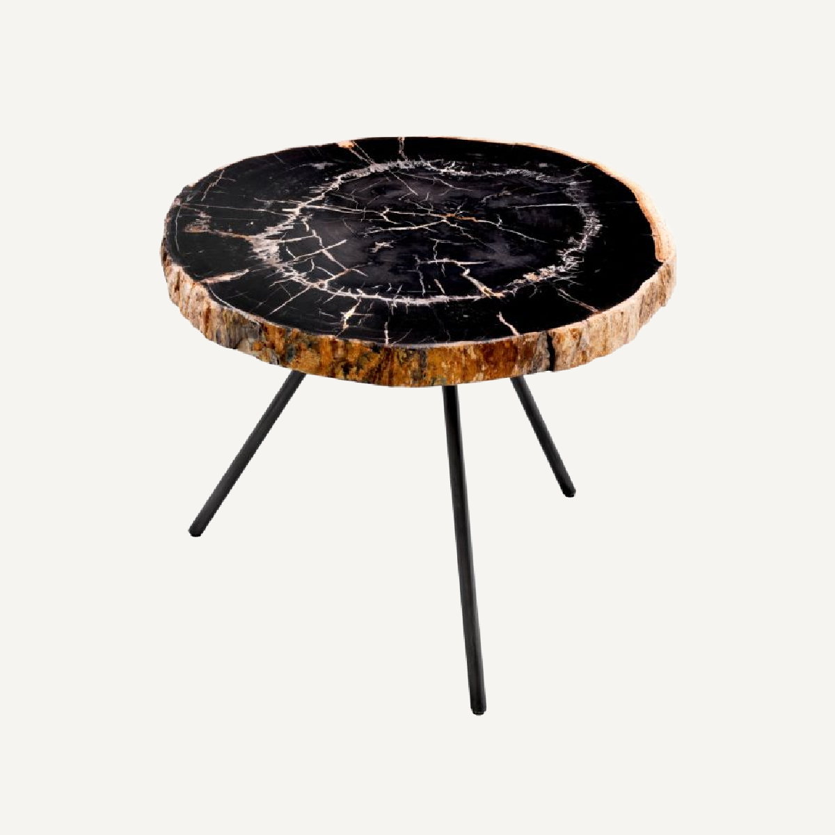 Table basse en bois pétrifié (lot de 3) Soto
