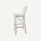 Chaise de bar blanche en rotin