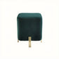 Pouf en velours vert foncé