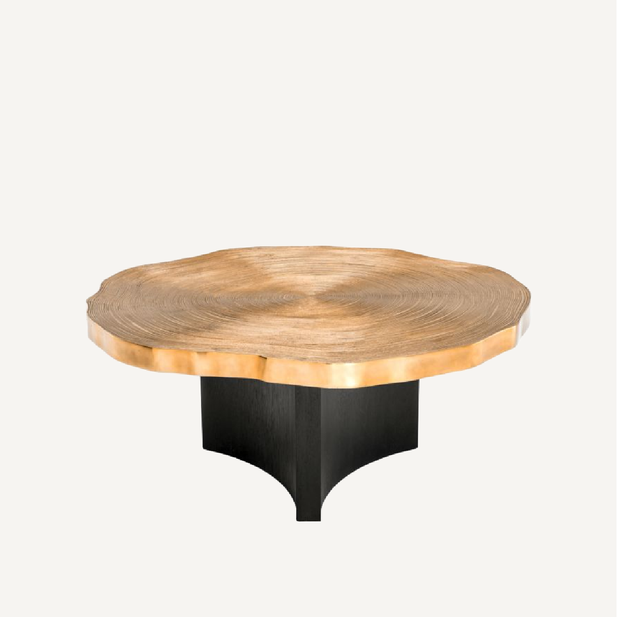 Table basse en laiton dorée (lot de 2)