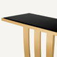 Console dorée en marbre noir Deco