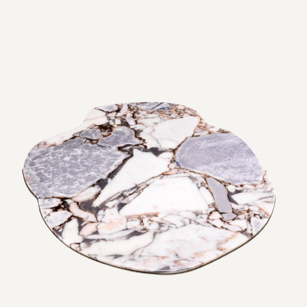 Table basse dorée en marbre