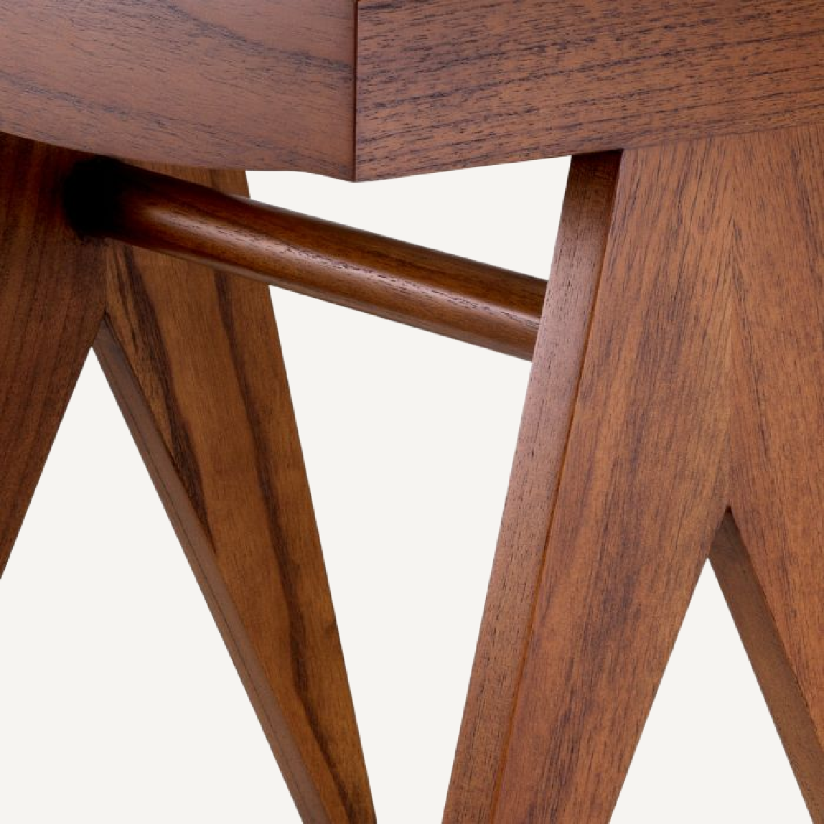 Pouf en rotin et bois marron