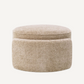 Pouf en tissu sable