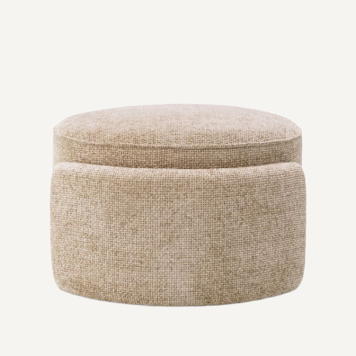 Pouf en tissu sable