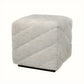 Pouf en tissu greige